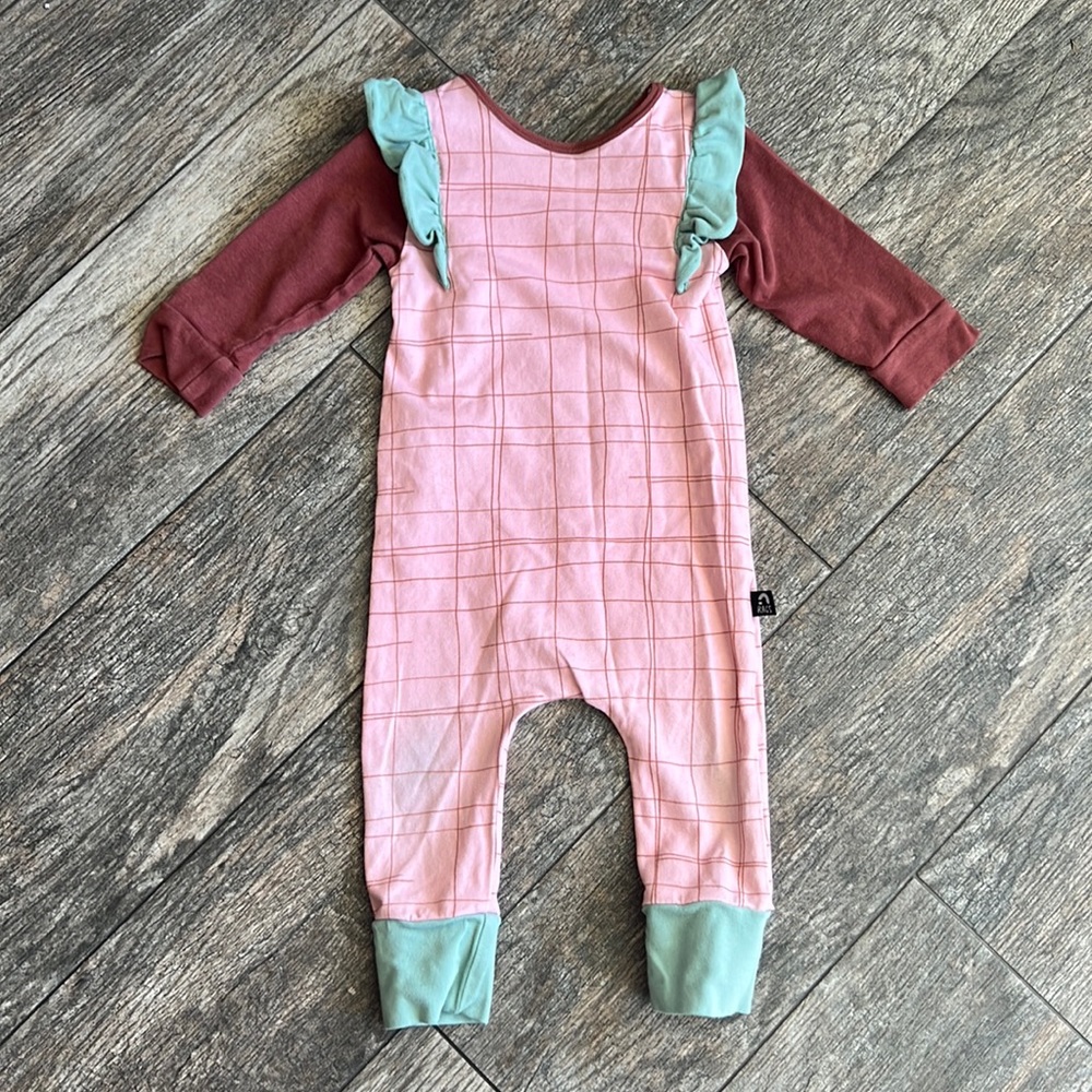 Rags to Raches Pink and Teal Romper